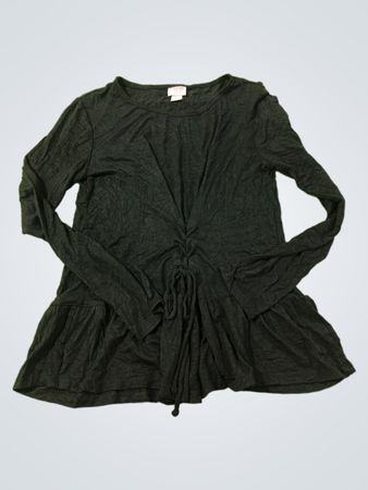 Mossimo Supply Co. Schwarzes langärmeliges Peplum-Oberteil
