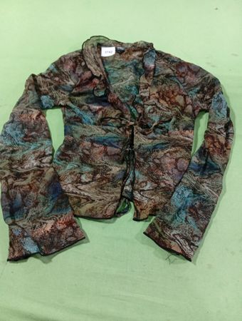 Wild Fable Damen Bluse mit transparenten Glockenärmeln