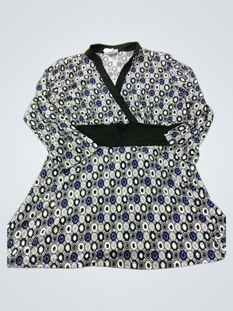 Studio 1940 Kimono-Wickelkleid mit geometrischem Muster
