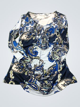 NEW YORK & COMPANY Paisley-Print Langarmshirt