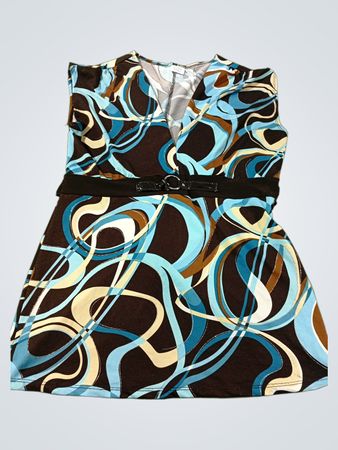 Suzy Shier ärmelloses bedrucktes Kleid