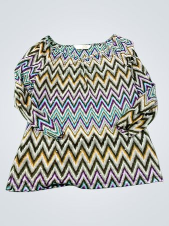 Zickzack-Print-Bluse