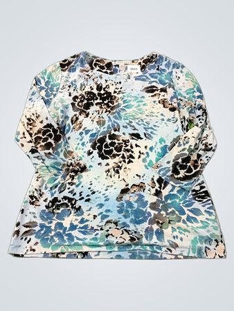 JM Collection Petite Floral Print Long Sleeve Top
