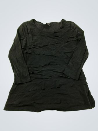 Alfani Black Rüschiges Langärmliges Top