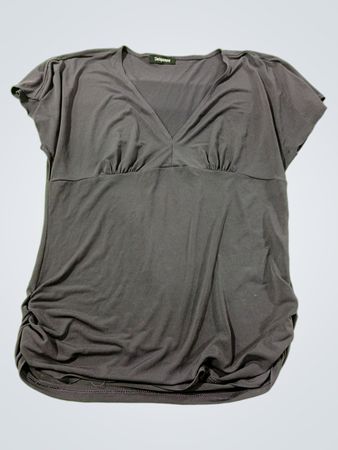 Sinequanone Damen T‑Shirt mit gerafftem V‑Ausschnitt