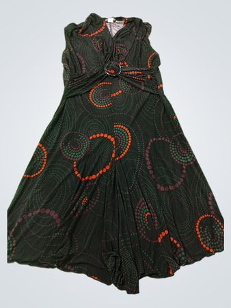 J.T.B. Damen ärmelloses Midikleid mit Swirl-Muster und Ringdetail