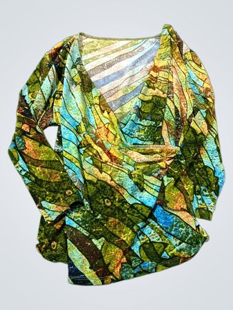 Abstract-Print Langarm-Top