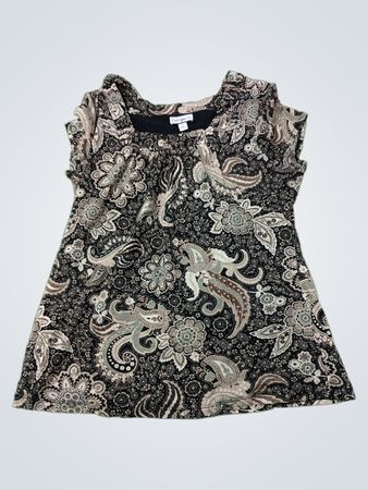 Croft & Barrow Women's Paisley Print Kurzarmshirt