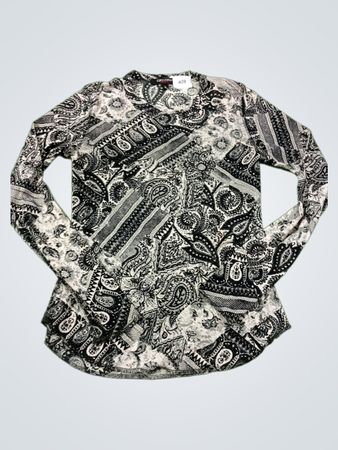 Karen Kane Instyle Paisley-Muster Langarm-Oberteil