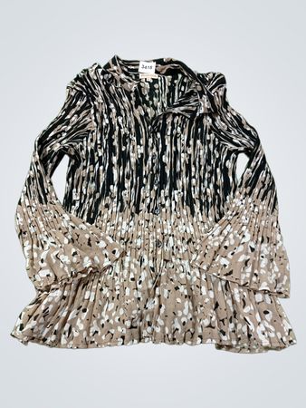 EMOTIONS Damenbluse mit Falten und abstraktem Druck