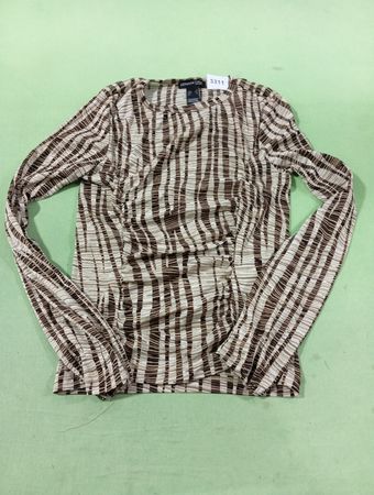Kenneth Cole New York Damen Langarm-Oberteil mit Raffungen