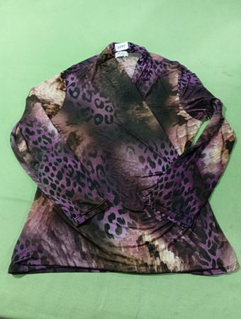 M.I.K.Q. Carrière Leopard-Print Langarm-Top