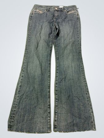 Cartise Damen Blue Denim Flare Jeans