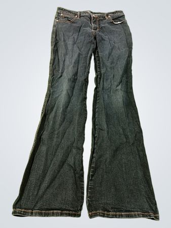 Fine Jeans Damen Schlagjeans Blaue Denim-Jeans Größe 3973