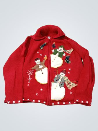 Tara International Weihnachtskollektion Schneemann Hässlicher Weihnachtspullover