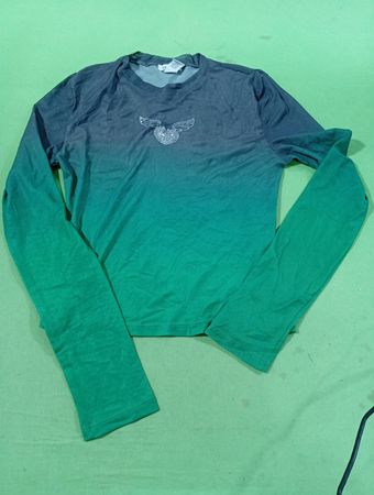 Rue 21 Langärmeliges Ombre-Mesh-Top