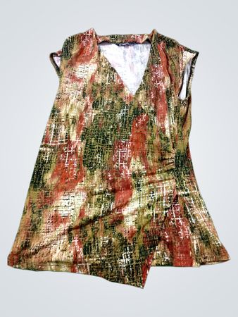 George Women's M/M V-Ausschnitt Oberteil mit abstraktem Muster