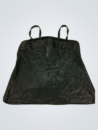 Schwarzes Trägertop mit Faltenbesatz