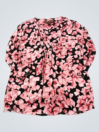 Dana Buchman Women's Floral Print V-Neck Top