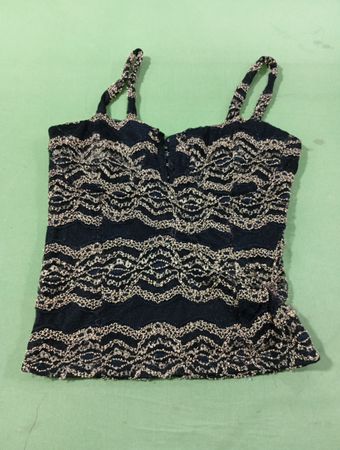 Schwarze Spitzen-Camisole