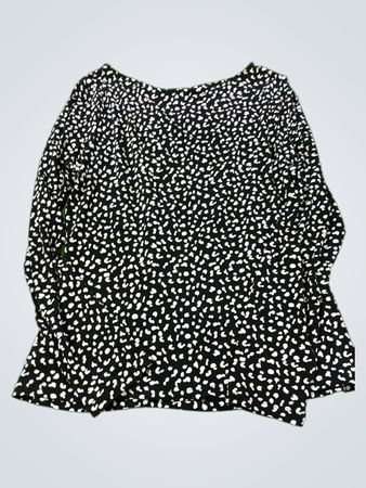 Schwarz-weiß gemustertes Langarmshirt
