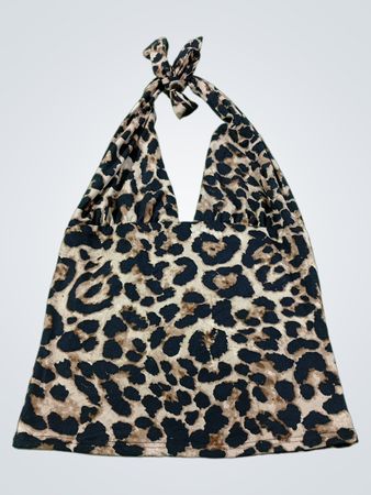 Leoprint Neckholder-Top