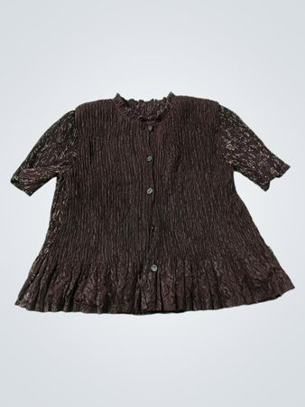 Plissierte Bluse mit Blumenmuster