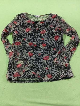 SZENE 1 Blumenmuster Mesh-Top