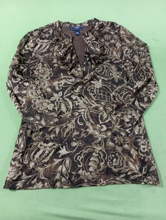 Chaps Denim Bluse mit Blumenmuster