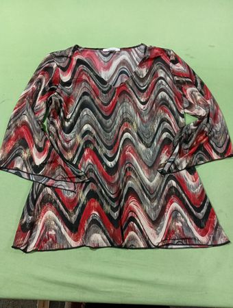 Dressbarn Damenbluse mit langem Arm und Muster