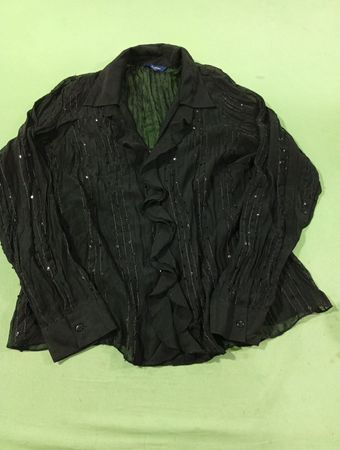 Reitmans Schwarz Paillettenverzierte Bluse
