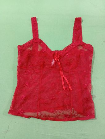 HILLARD & HANSON Intimate Rotes Spitzen-Camisole