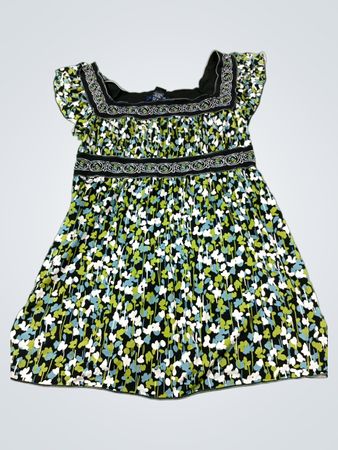 MAX EDITION Damen Top mit quadratischem Ausschnitt und Blumenmuster