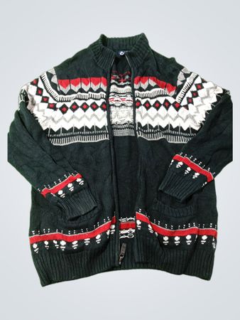 Chaps Strick-Reißverschluss-Pullover