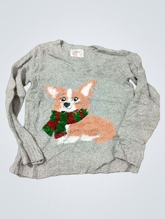 Justice Grey Corgi Weihnachts-Pullover