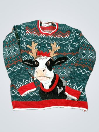 Ferienzeit Kuh Weihnachts-Pullover