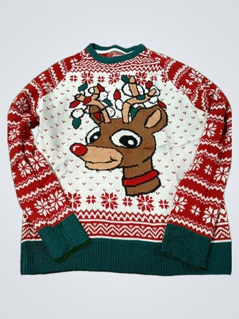 Frohe Feiertage Rudolph Weihnachts-Pullover