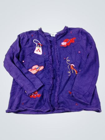BonWorth Lila Bestickter Cardigan