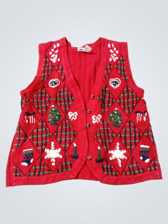 Work in Progress Classics Rotes Weihnachtsweste