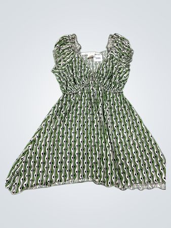 Max Studio Green Geometric Print Dress