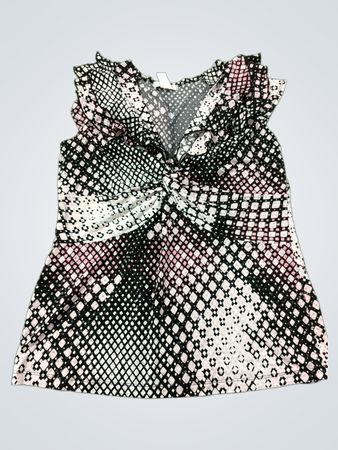 Dressbarn Schlangenmuster Twist-Front-Top