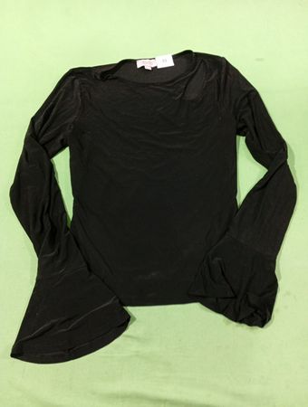 London Rose Black Langarm-Top