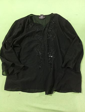 Positive Einstellung Schwarzes mit Verzierungen versehenes transparentes Top