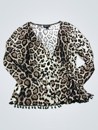 Collection dressbarn Leopardenmuster Langarmshirt