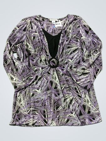 Dressbarn Damen Oberteil mit langem Arm und Muster