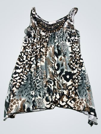 Fashion Bug Damen ärmelloses Top mit Animalprint