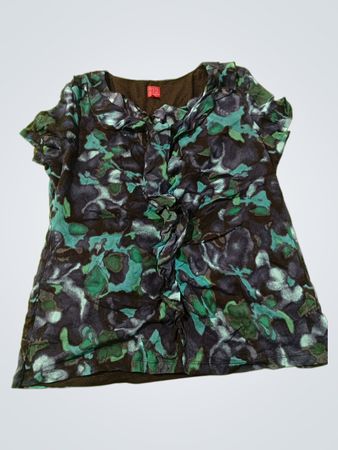 212 COLLECTION Women's Floral Print Ruffle Top