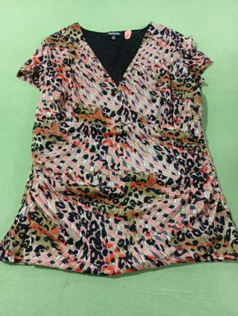 George Animal Print V-Ausschnitt-Top