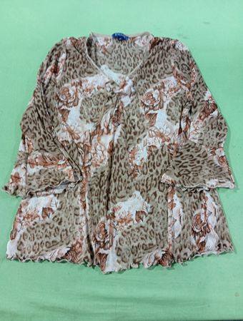 ENCORE Damen 1X Langarmshirt mit Leoparden- und Blumenmuster