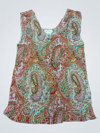 NICOLA Damen Paisley-Print Crinkle Tanktop
